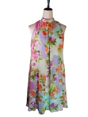 Signature By Robbie Bee Soft Floral Dress Size 6P